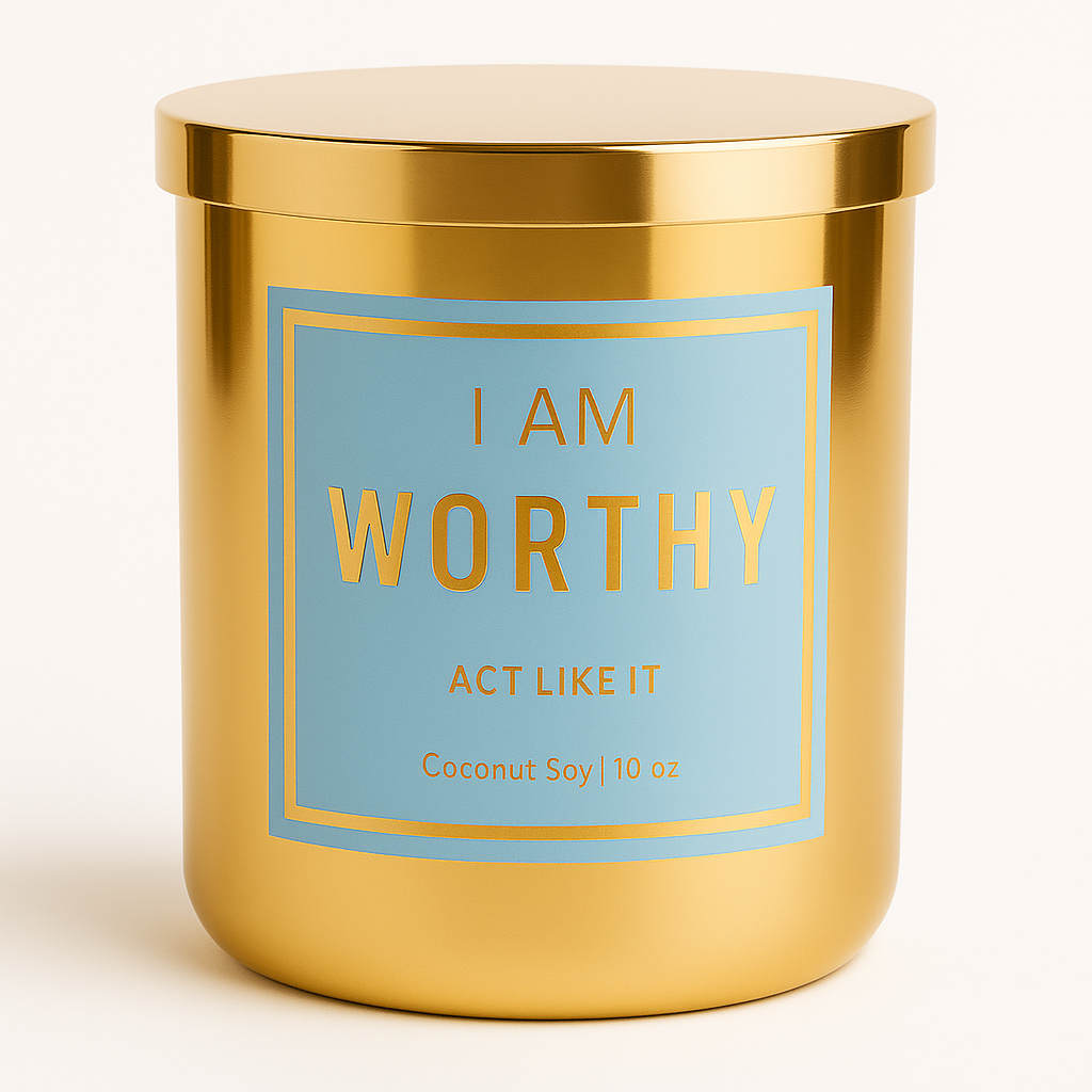 I AM WORTHY LUXE- Affirmation Candle